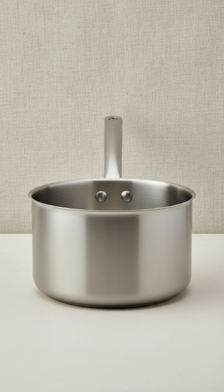 Brushed Titanium Saucepan
