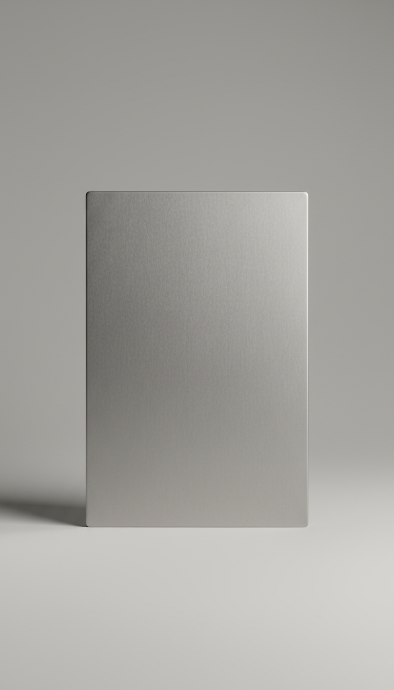 Titanium cutting board with brushed edge